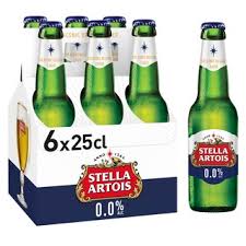 Stella Artois | Zonder alcohol | Fles 6 x 25 cl